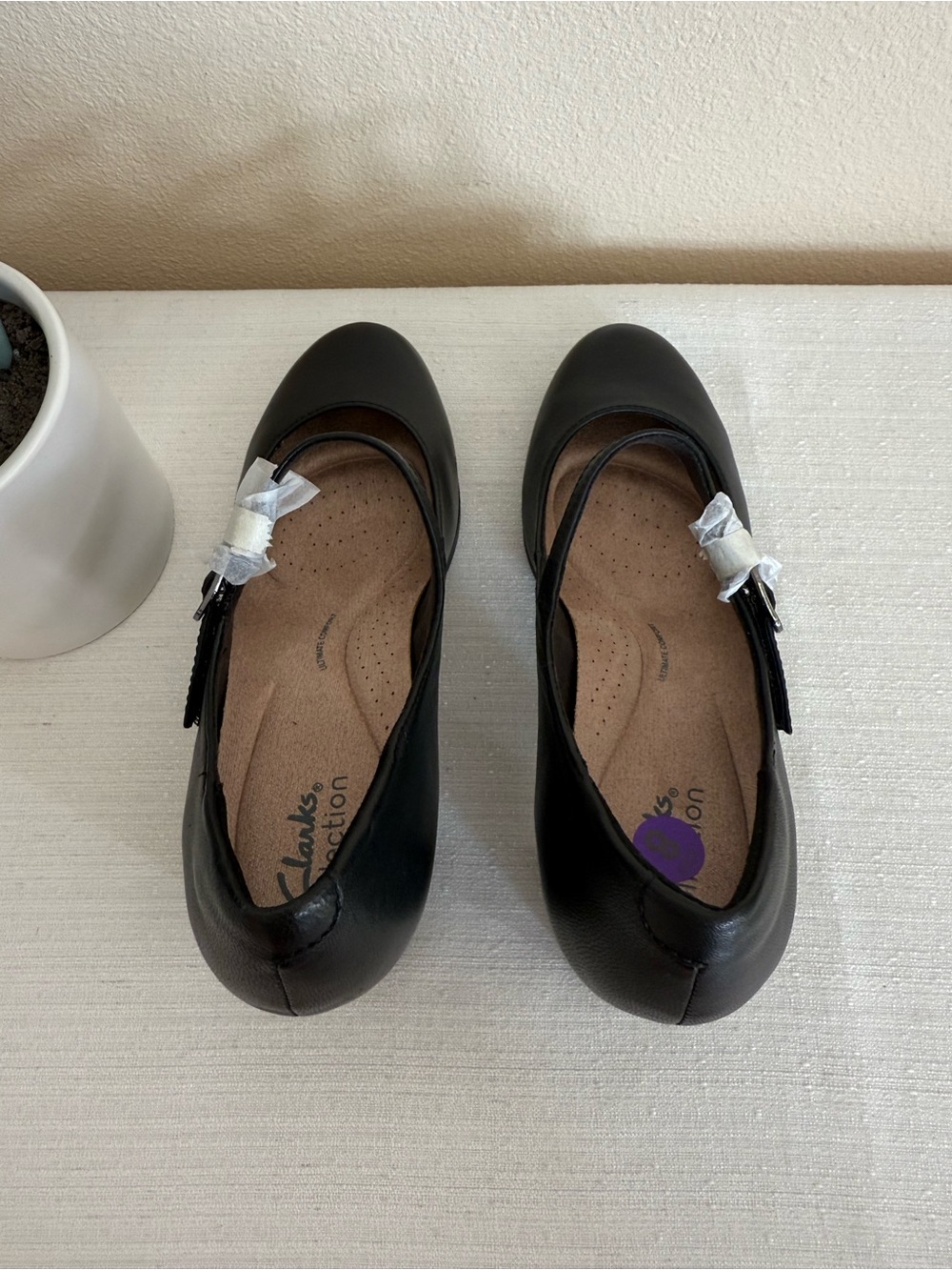 New Clarks Bayla Nora Classic Mary Jane Block Heel Pumps - Black - Picture 5 of 11